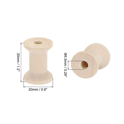 ThreadNatur – 10-Piece Unfinished Wooden Sewing Spool Set