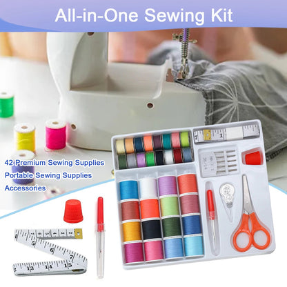 EasyBobbin – 42-Piece Sewing Kit with Prewound Bobbins