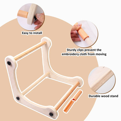 StitchStand – Adjustable Wooden L-Shape Table Stand