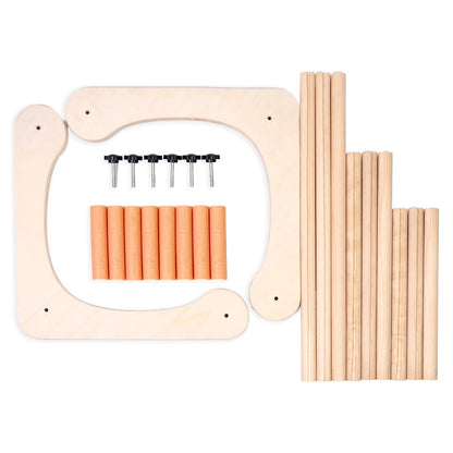 StitchStand – Adjustable Wooden L-Shape Table Stand