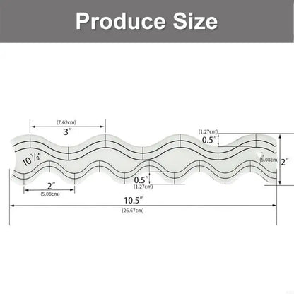 WavyMark – Clear Acrylic Wavy Quilting Ruler Templates