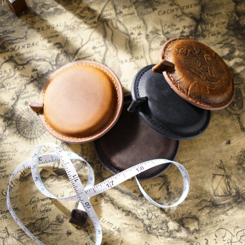RetroMeasure – Retractable Genuine Leather Mini Tape Measure
