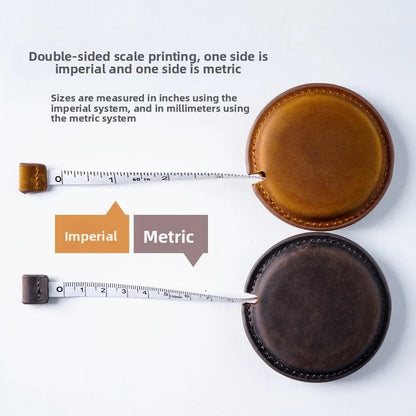 RetroMeasure – Retractable Genuine Leather Mini Tape Measure
