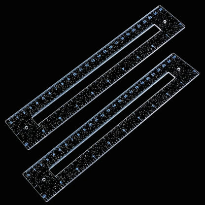 ZippyCraft – 2-Piece Clear Acrylic Zipper Making Template Set