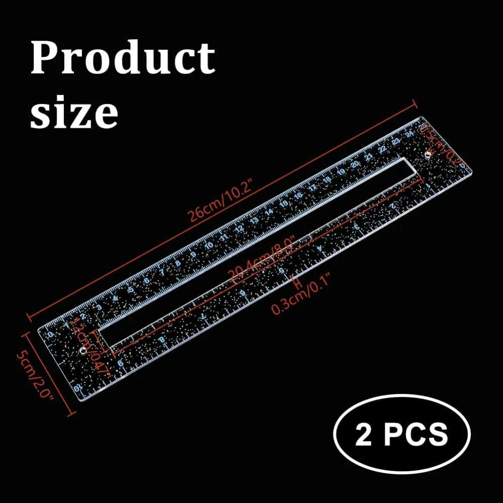 ZippyCraft – 2-Piece Clear Acrylic Zipper Making Template Set