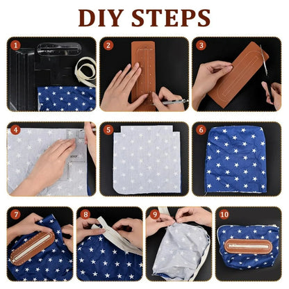 ZippyCraft – 2-Piece Clear Acrylic Zipper Making Template Set