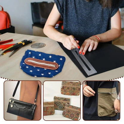 ZippyCraft – 2-Piece Clear Acrylic Zipper Making Template Set