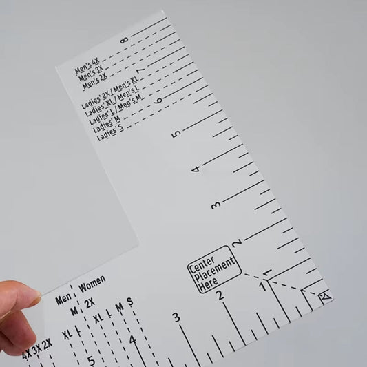 AlignCraft – Acrylic T-Shirt Ruler & Logo Placement Guide